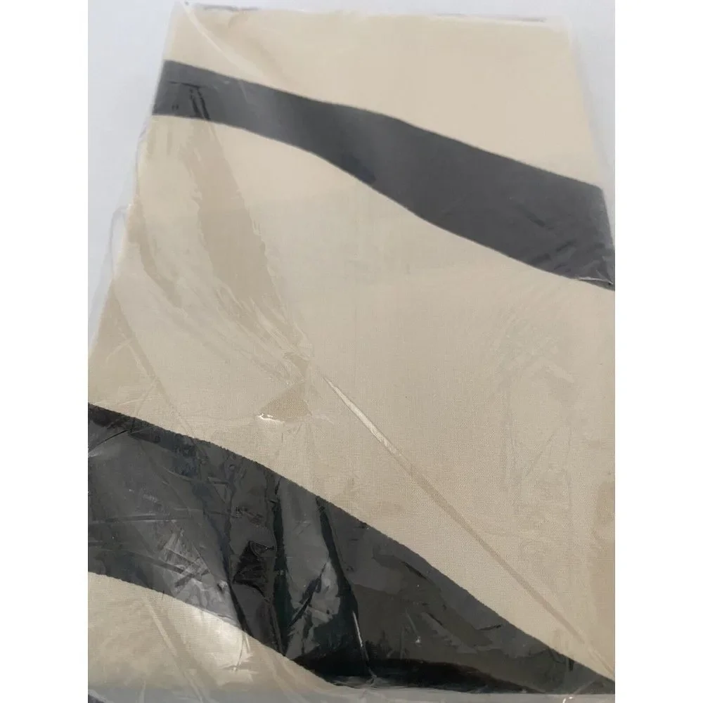 Cannon Pillowcases VTG Monticello Percale No Iron Beige with Black‎ Accents New